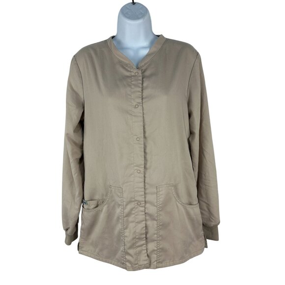 Greys Anatomy By Barco Womens Scrub Jacket Beige Size S - Picture 1 of 6